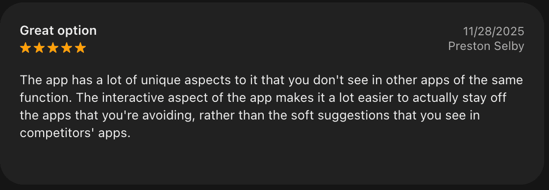5-star review: Great option with unique aspects