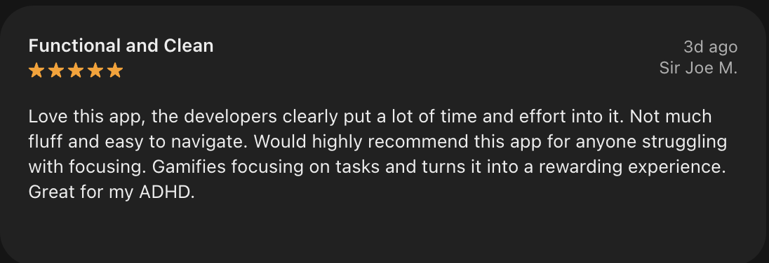 5-star review: Functional and Clean design