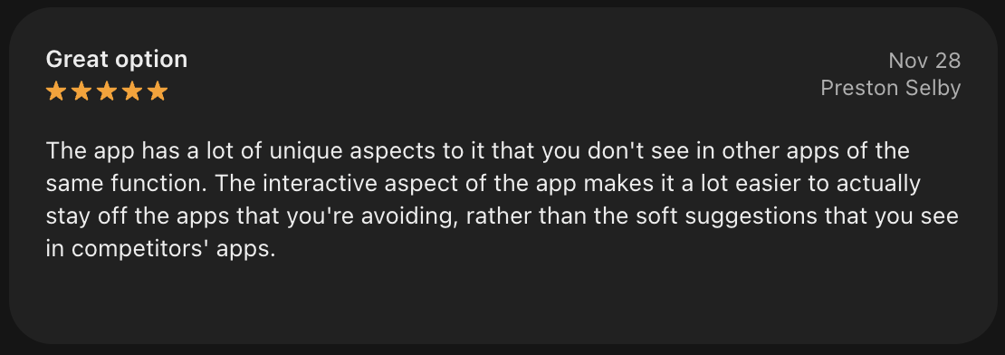 5-star review: Great option with unique aspects